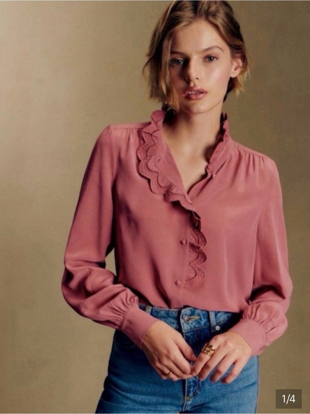 Sezane Chlo Silk Blouse